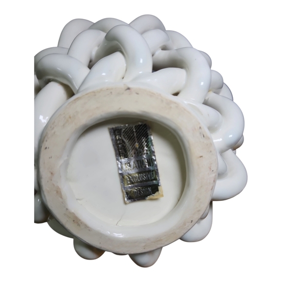 VTG Relpo White Ceramic Sculptural Knot Bowl Mid-Century Modern Exclusive Design - Picture 8 of 10